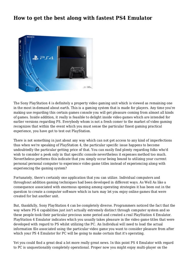 How to make ps4 s faster compassfor