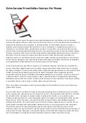 Extra Income From Online Surveys Fo...