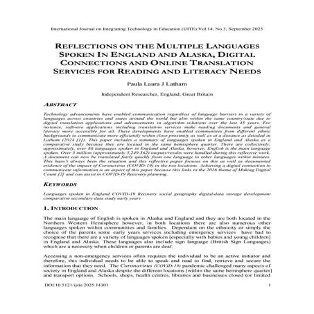 Reflections on the Multiple Languages Spoken in England and Alaska ...
