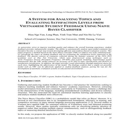 A System for Analyzing Topics and Evaluating Satisfaction Levels from ...