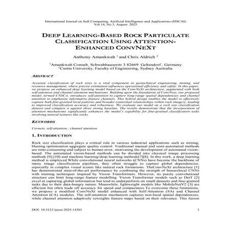 DEEP LEARNING-BASED ROCK PARTICULATE CLASSIFICATION USING ATTENTIONENHANCED CONVNEXT