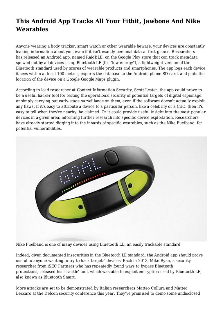 nike fuelband android app