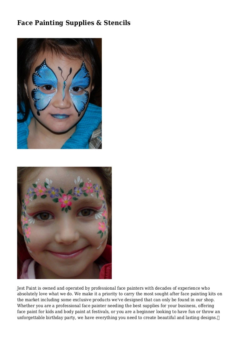 face painting supplies stencils