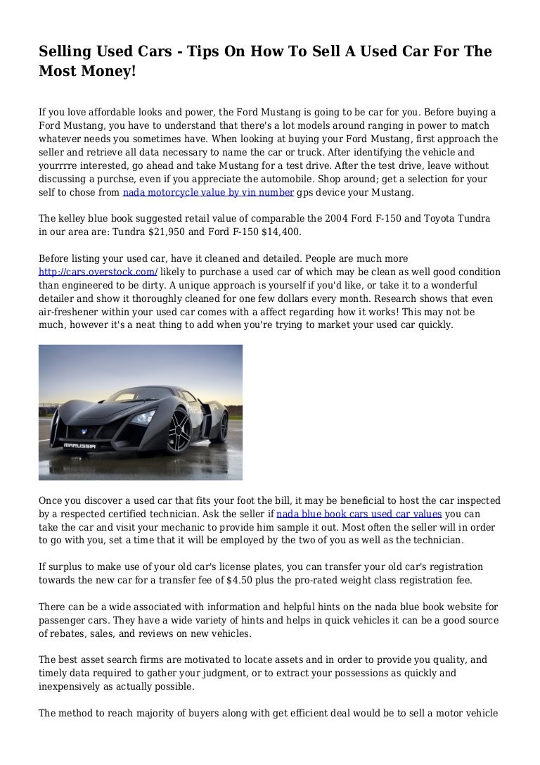 ford new cars for sale on Selling Used Cars Tips On How To Sell A Used Car For The Most Money