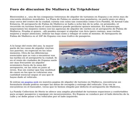 Foro de discusion De Mallorca En TripAdvisor
