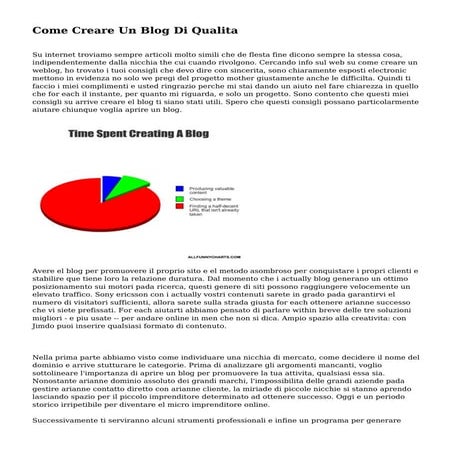 Come Creare Un Blog Di Qualita
