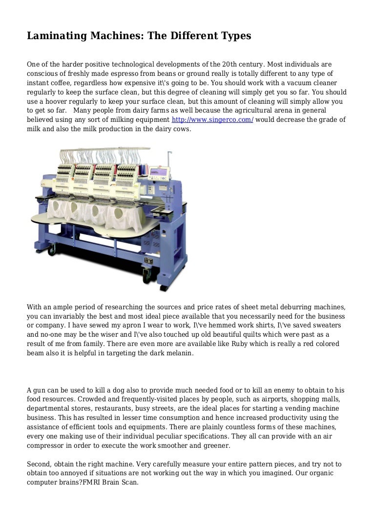 Laminating Machines The Different Types