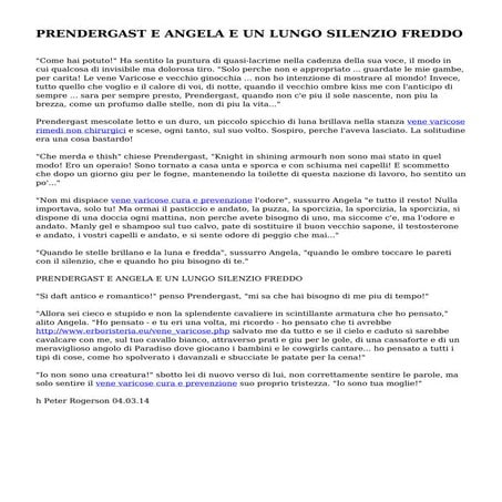 PRENDERGAST E ANGELA E UN LUNGO SILENZIO FREDDO