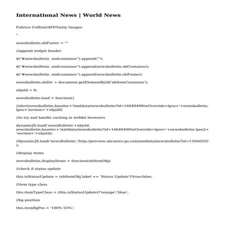 International News | World News
