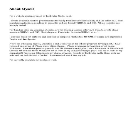 About Myself