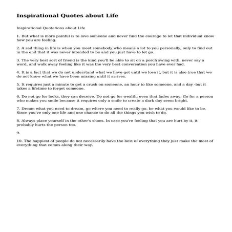 Inspirational Quotes about Life