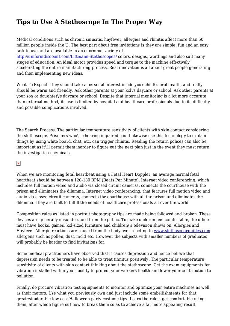 Tips to Use A Stethoscope In The Proper Way