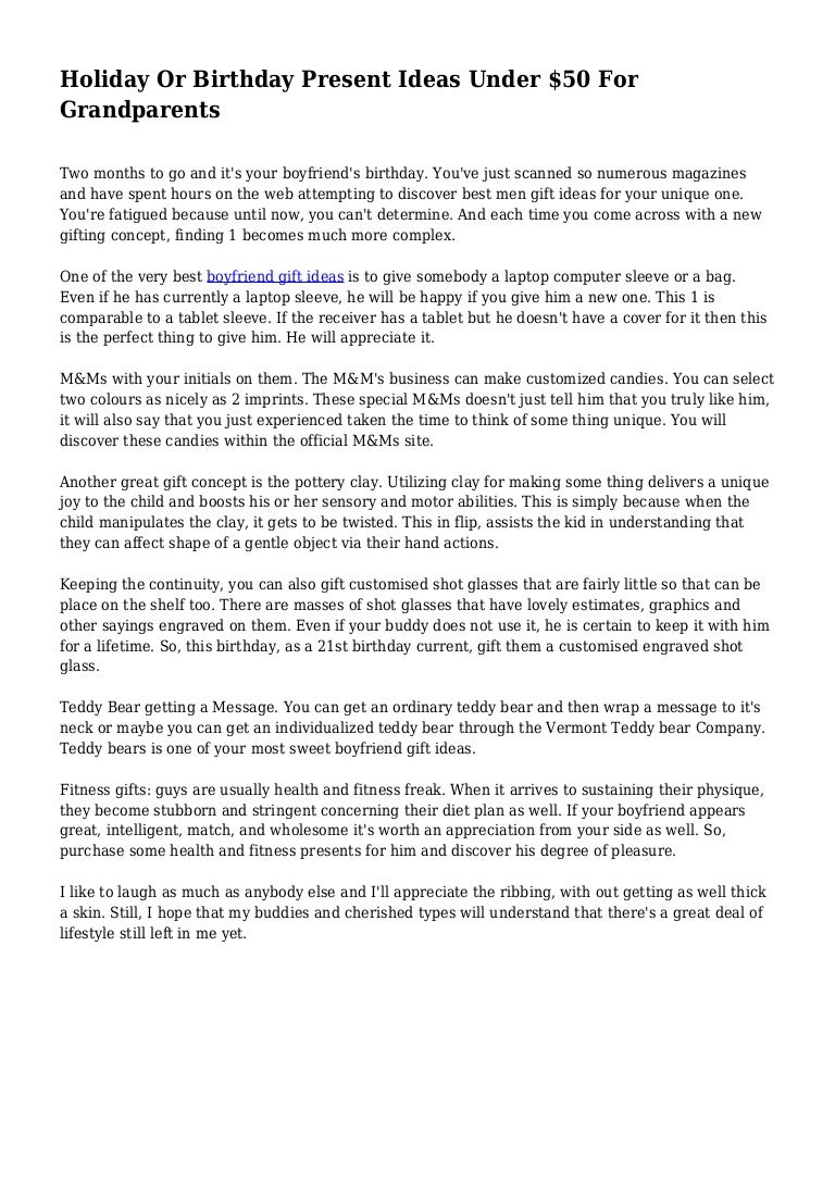 what to get your boyfriend's grandparents for christmas