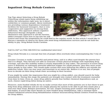Inpatient Drug Rehab Centers | PDF