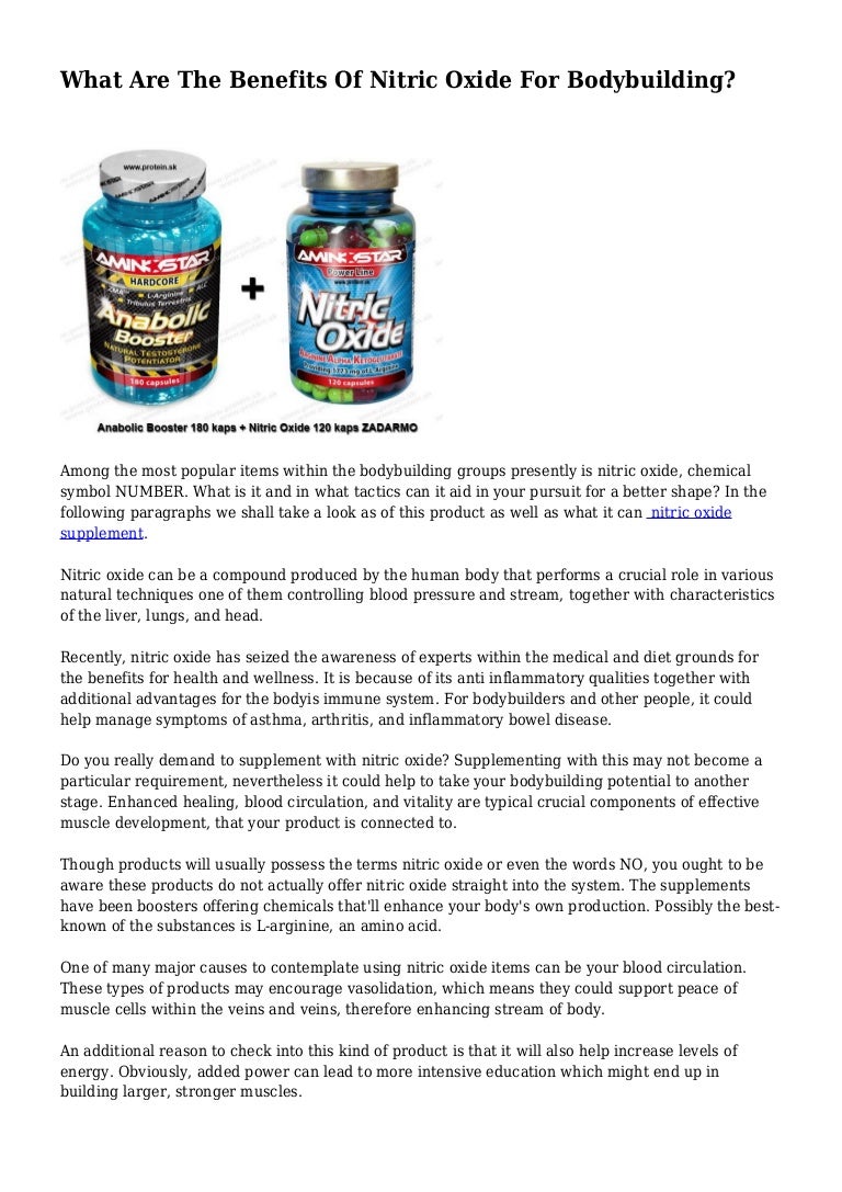 What Are The Benefits Of Nitric Oxide For Bodybuilding?