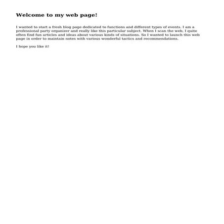 Welcome to my web page!