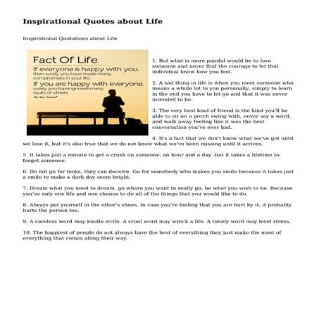 Inspirational Quotes about Life