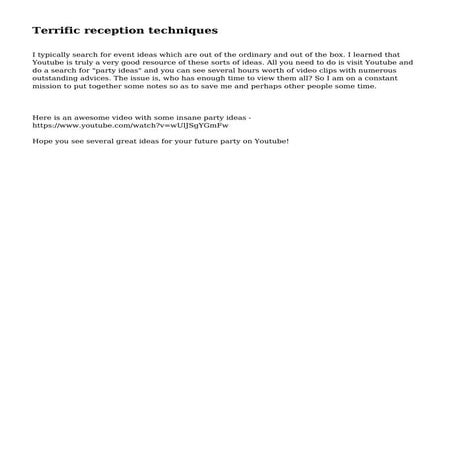 Great reception thoughts | PDF