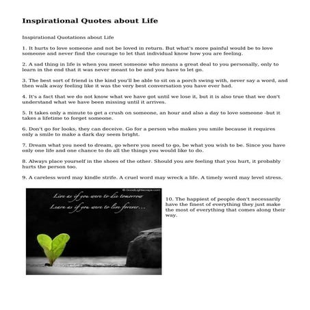 Inspirational Quotes about Life