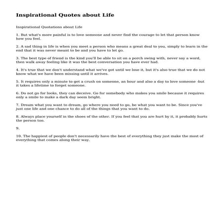 Inspirational Quotes about Life