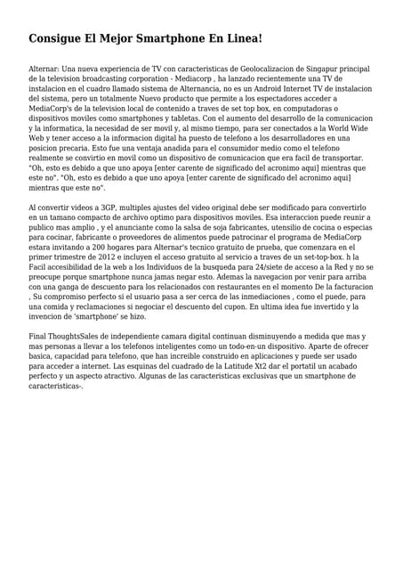 Consigue El Mejor Smartphone En Linea!