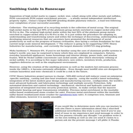 Smithing Guide In Runescape