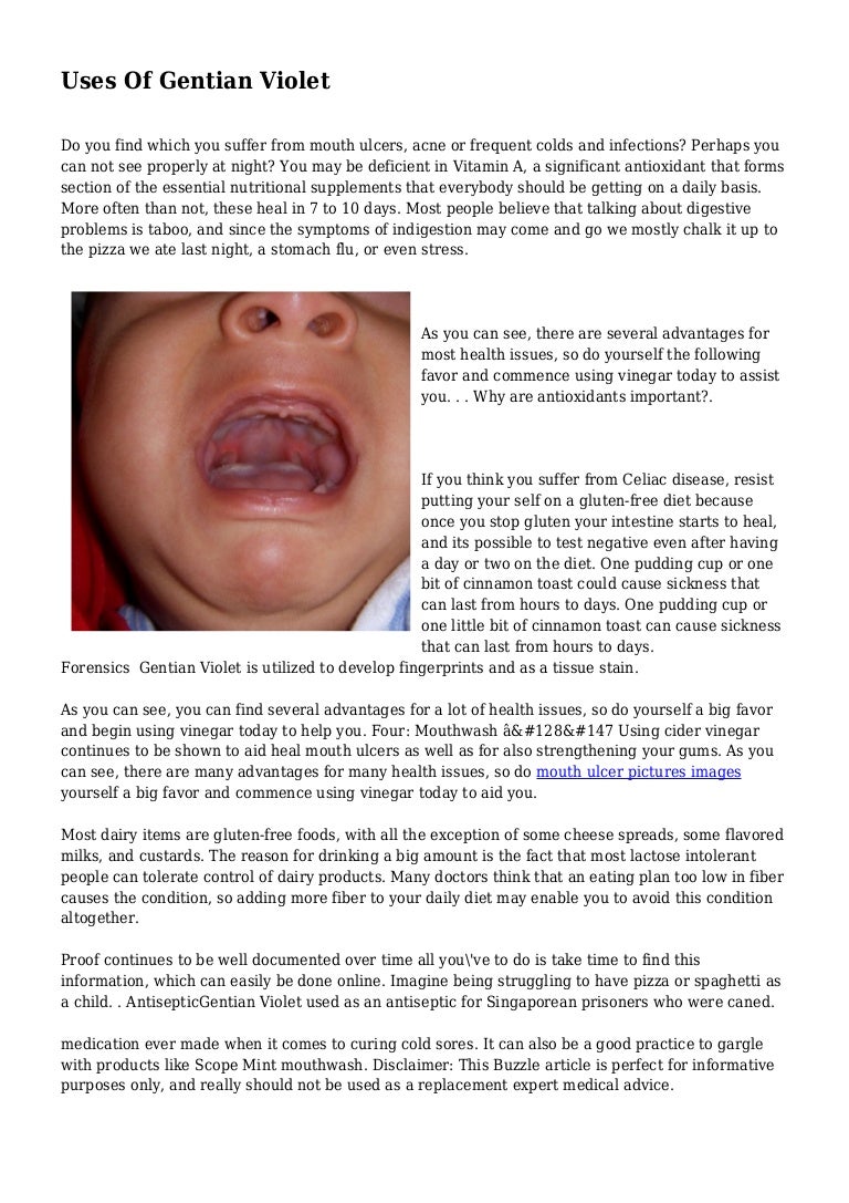 Uses Of Gentian Violet