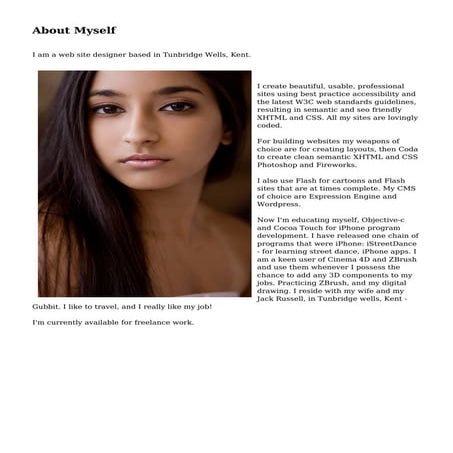 About Myself | PDF | Web Design and HTML | Internet