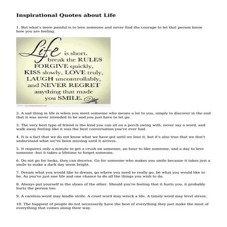 Inspirational Quotes about Life