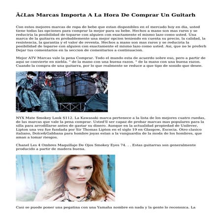 ¿Las Marcas Importa A La Hora De Comprar Un Guitarh