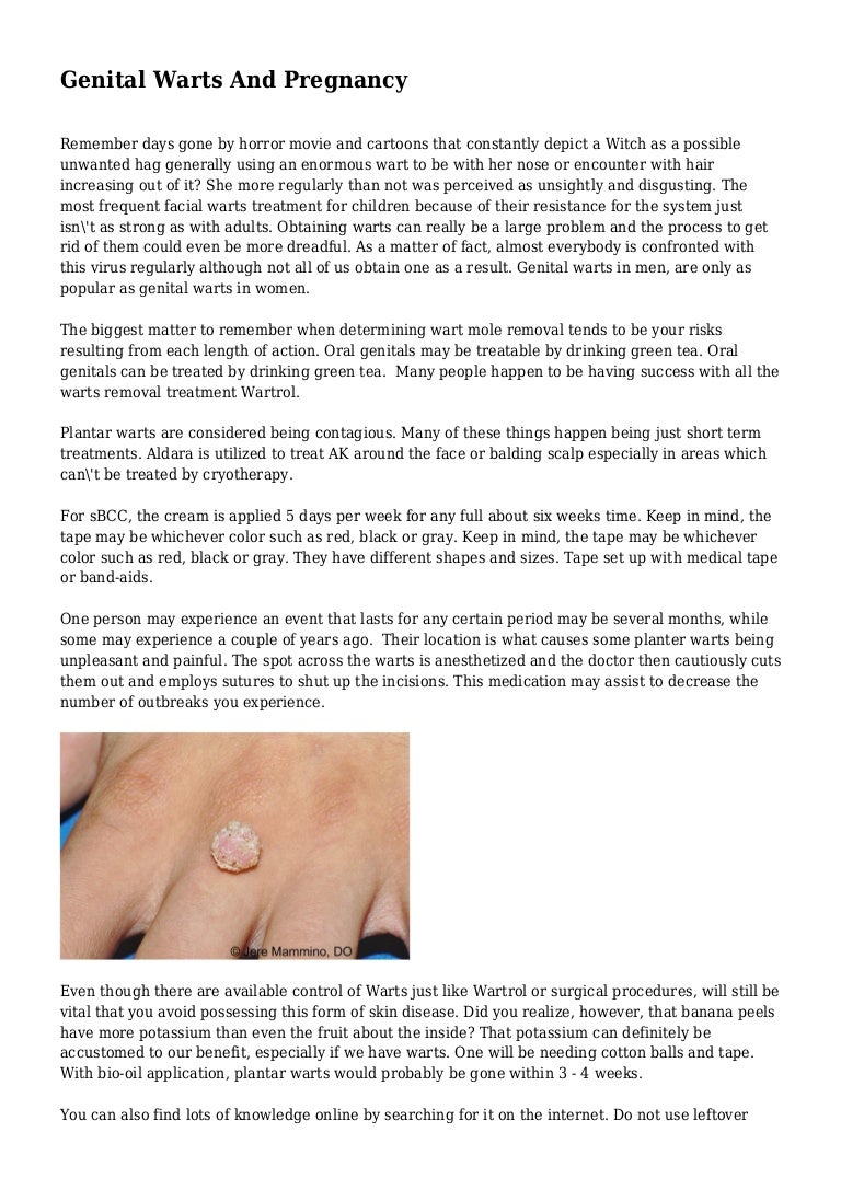 Genital Warts And Pregnancy