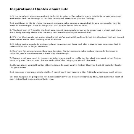 Inspirational Quotes about Life