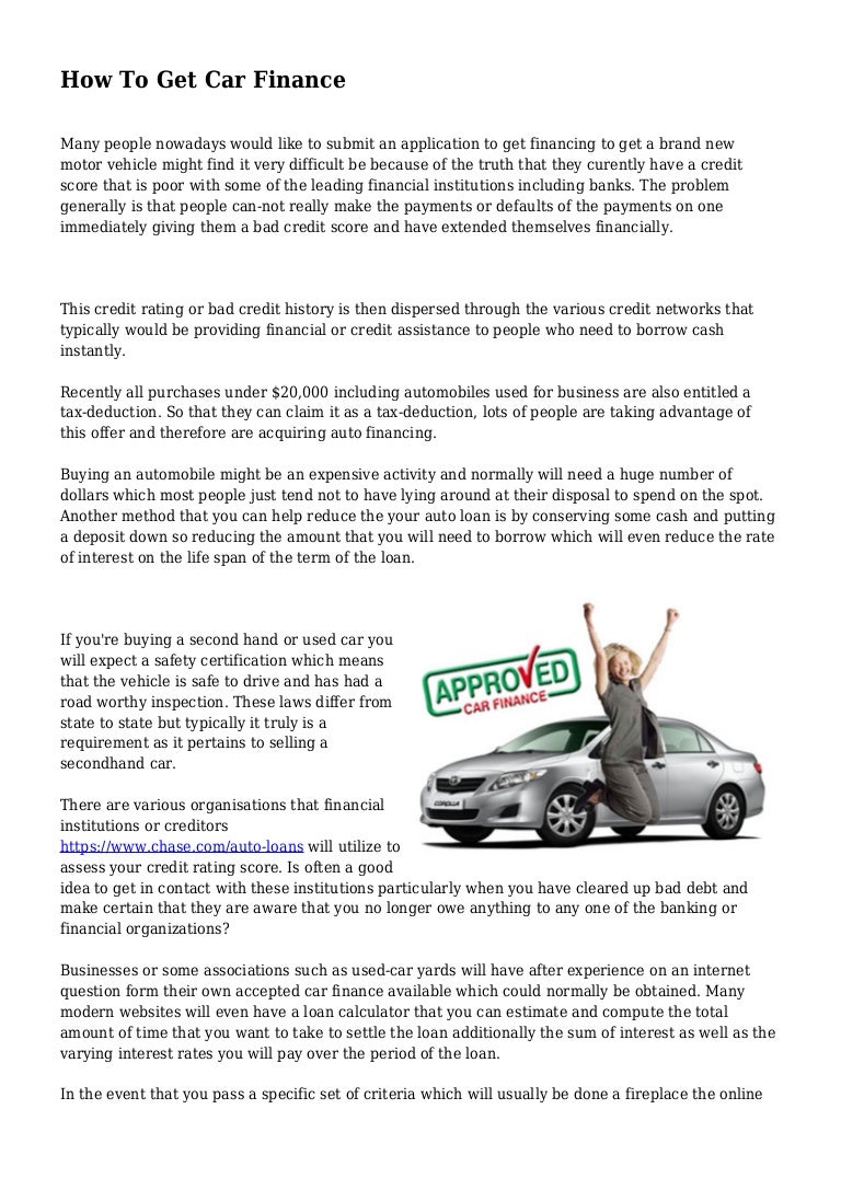 will i get car finance