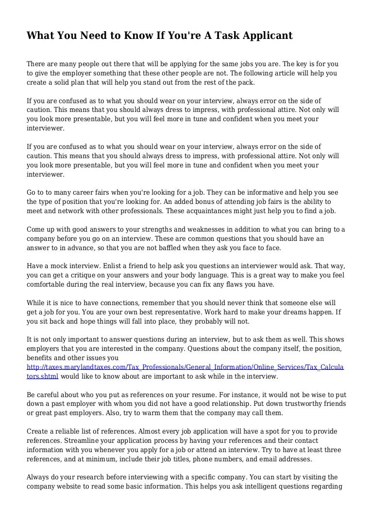 What You Need To Know If You Re A Task Applicant