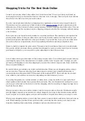 Shopping Tricks For The Best Deals ...