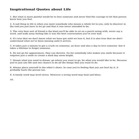 Inspirational Quotes about Life