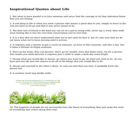 Inspirational Quotes about Life