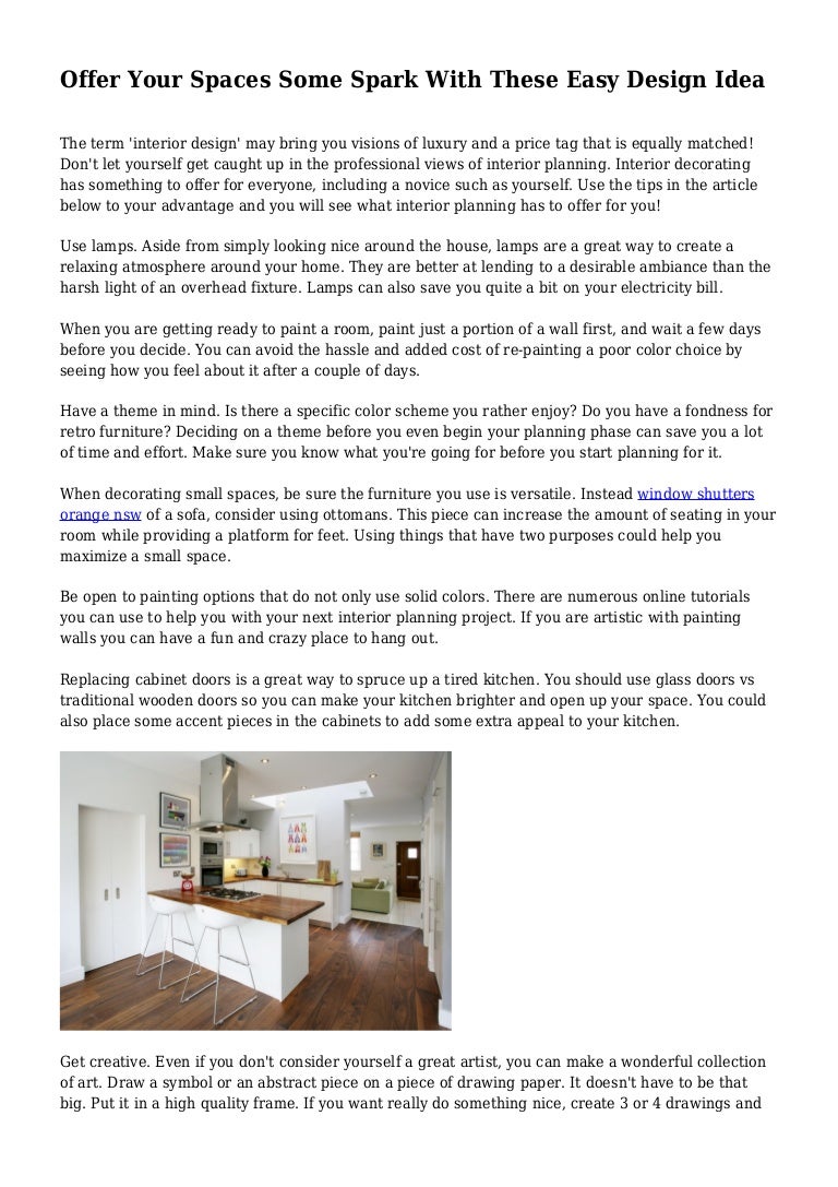 Offer Your Spaces Some Spark With These Easy Design Idea