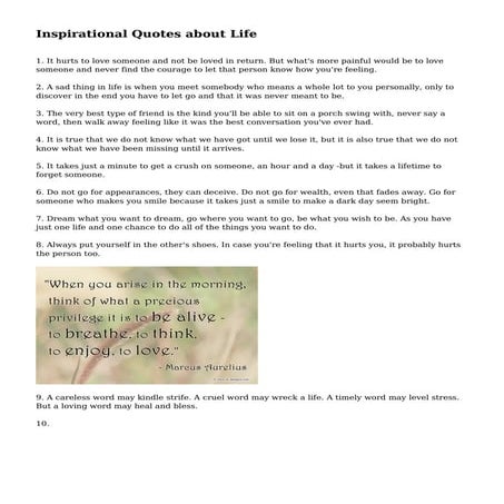 Inspirational Quotes about Life