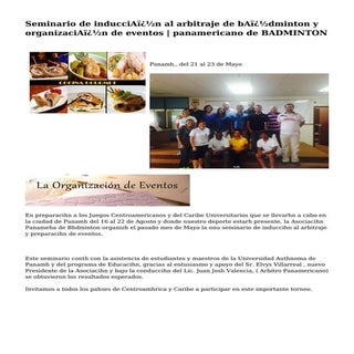 Seminario de inducciA�n al arbitraj...