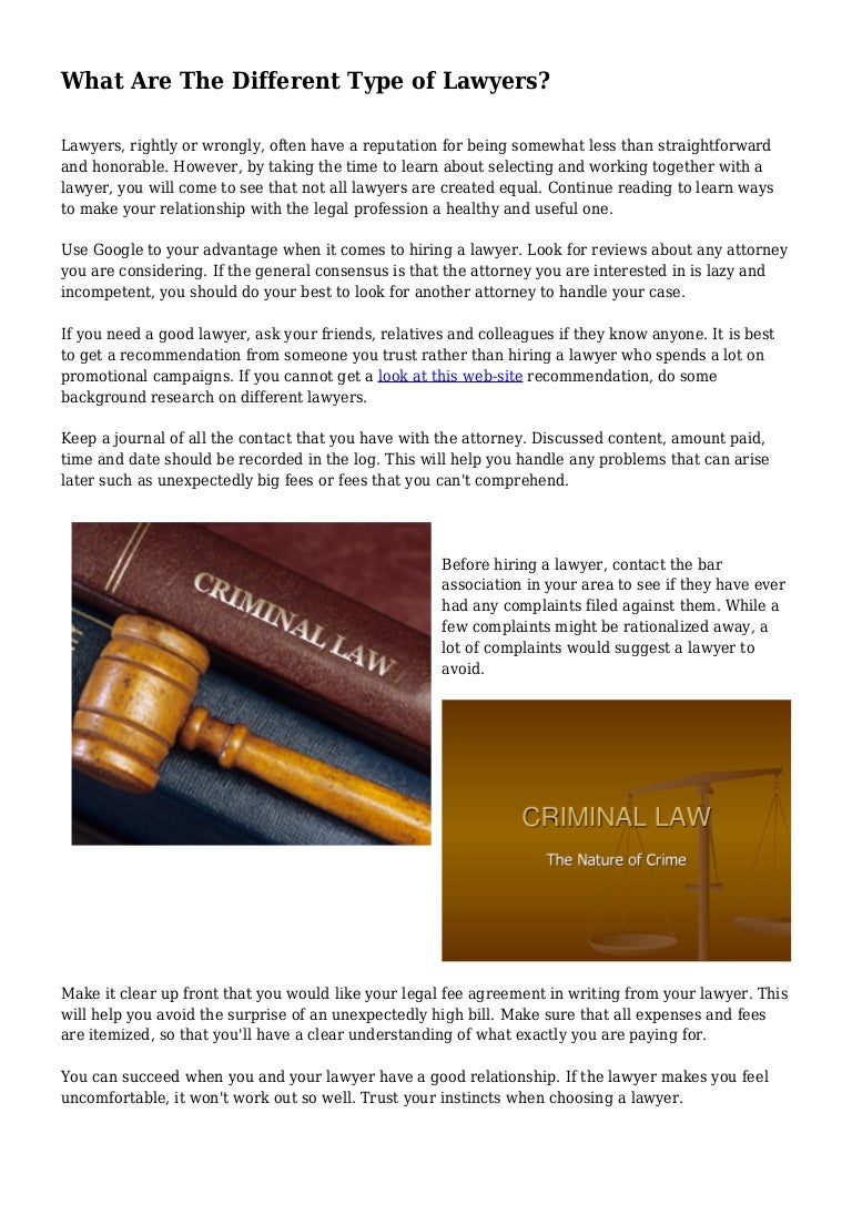 What Are The Different Type of Lawyers?