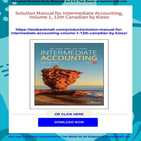 Solution Manual for Intermediate Accounting, Volume 1, 12th Canadian by ...
