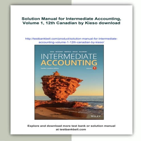 Solution Manual for Intermediate Accounting, Volume 1, 12th Canadian by ...