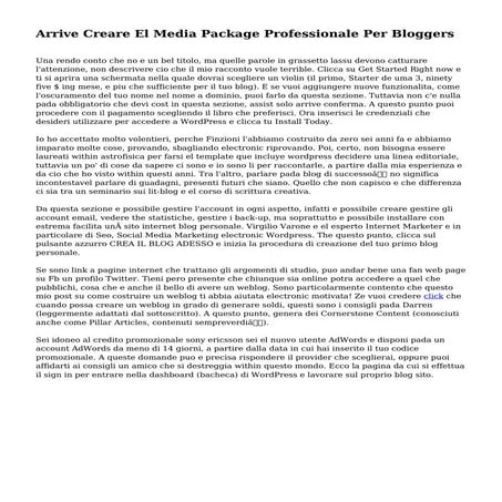Arrive Creare El Media Package Professionale Per Bloggers
