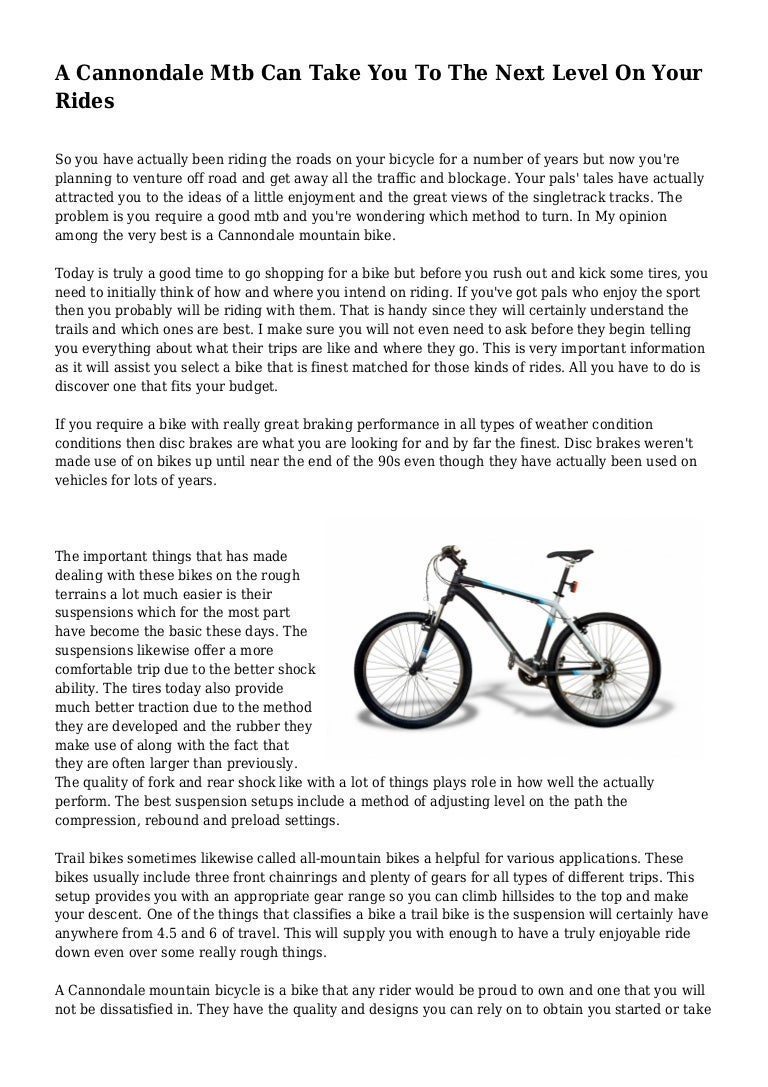 used cannondale mountain bike