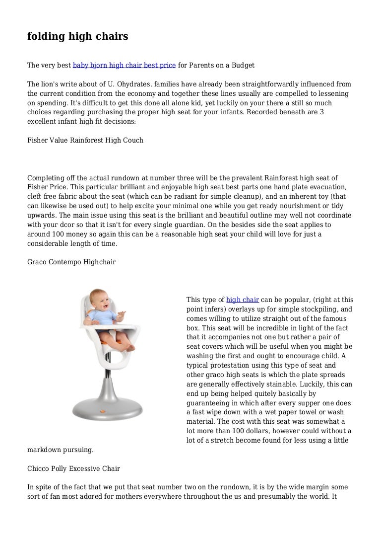 budget high chair