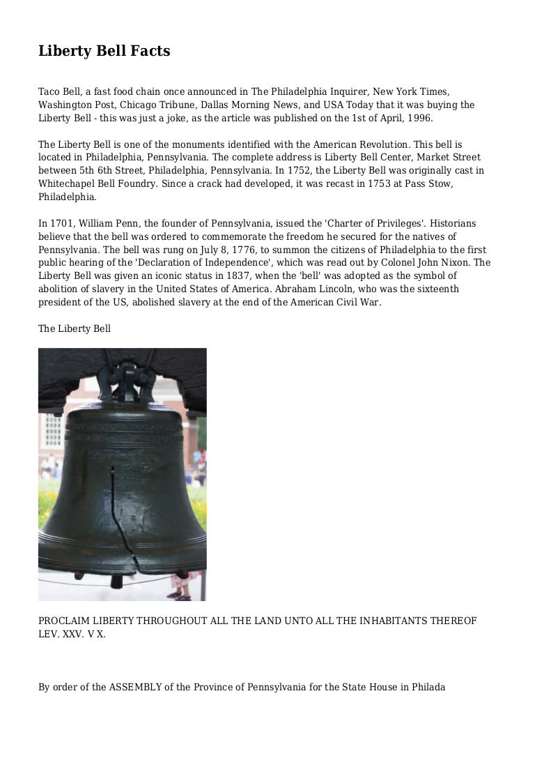 Liberty Bell Facts liberty-bell-facts