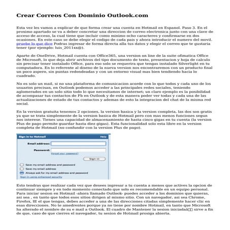 Crear Correos Con Dominio Outlook.com
