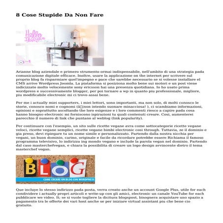 8 Cose Stupide Da Non Fare
