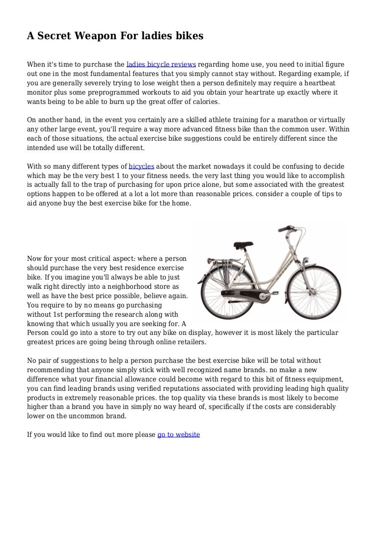 ladies exercise bike